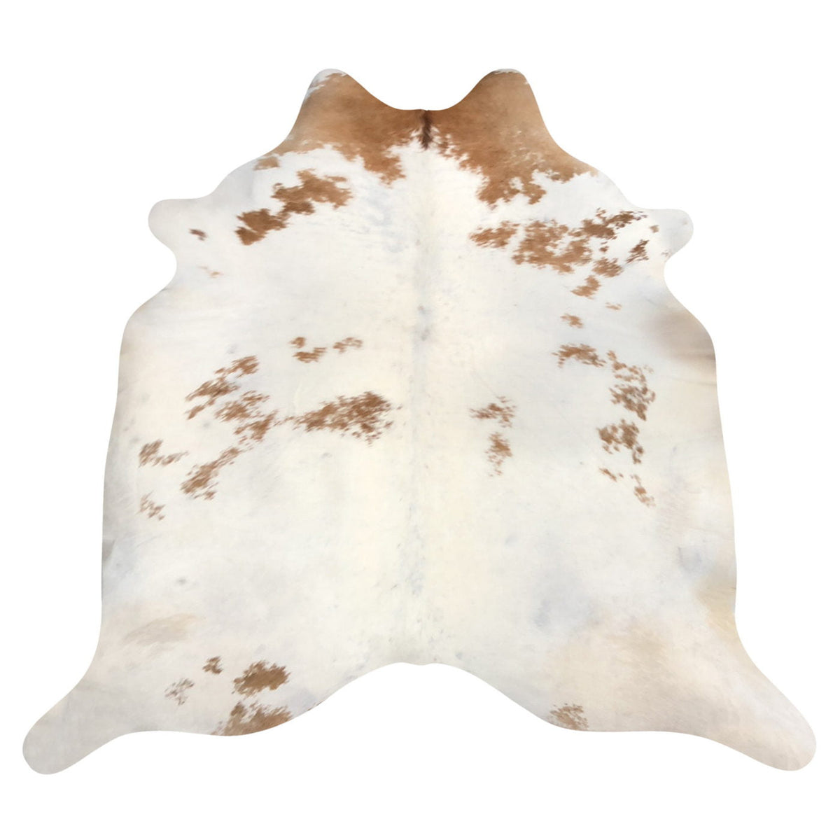 Natural Brazilian Cowhide Rug - Ivory & Caramel