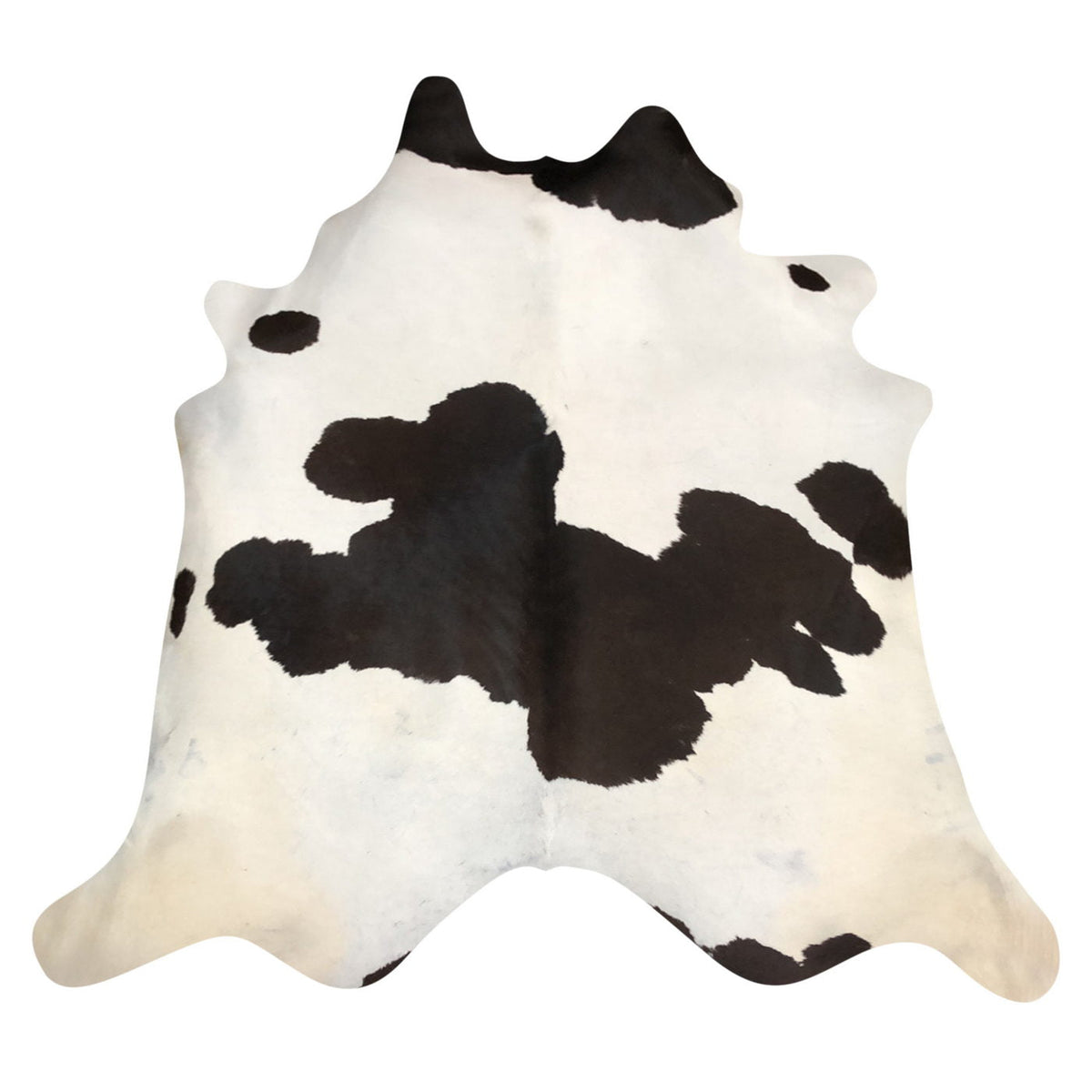 Natural Brazilian Cowhide Rug - Ivory & Espresso