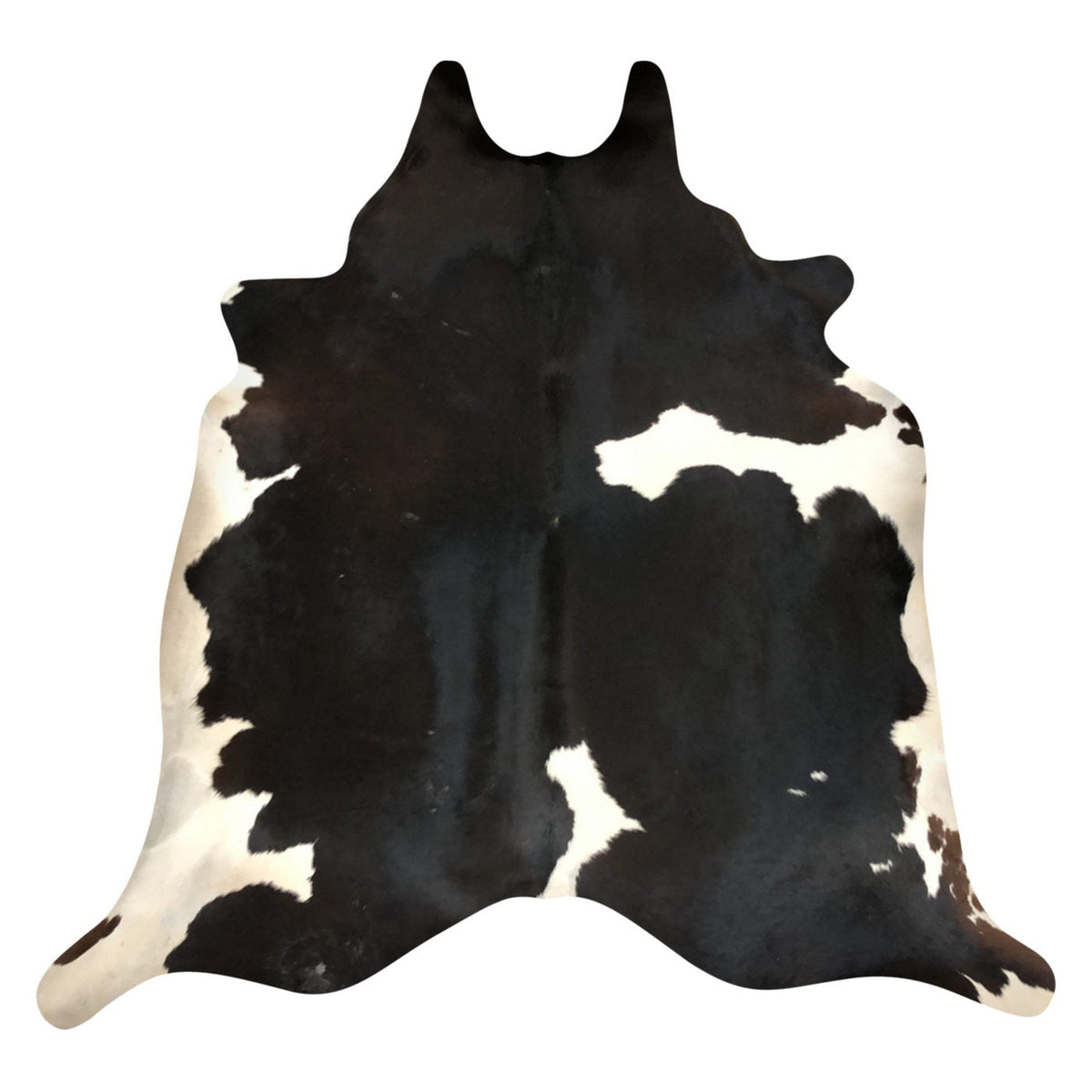 Natural Brazilian Cowhide Rug - Espresso & Ivory