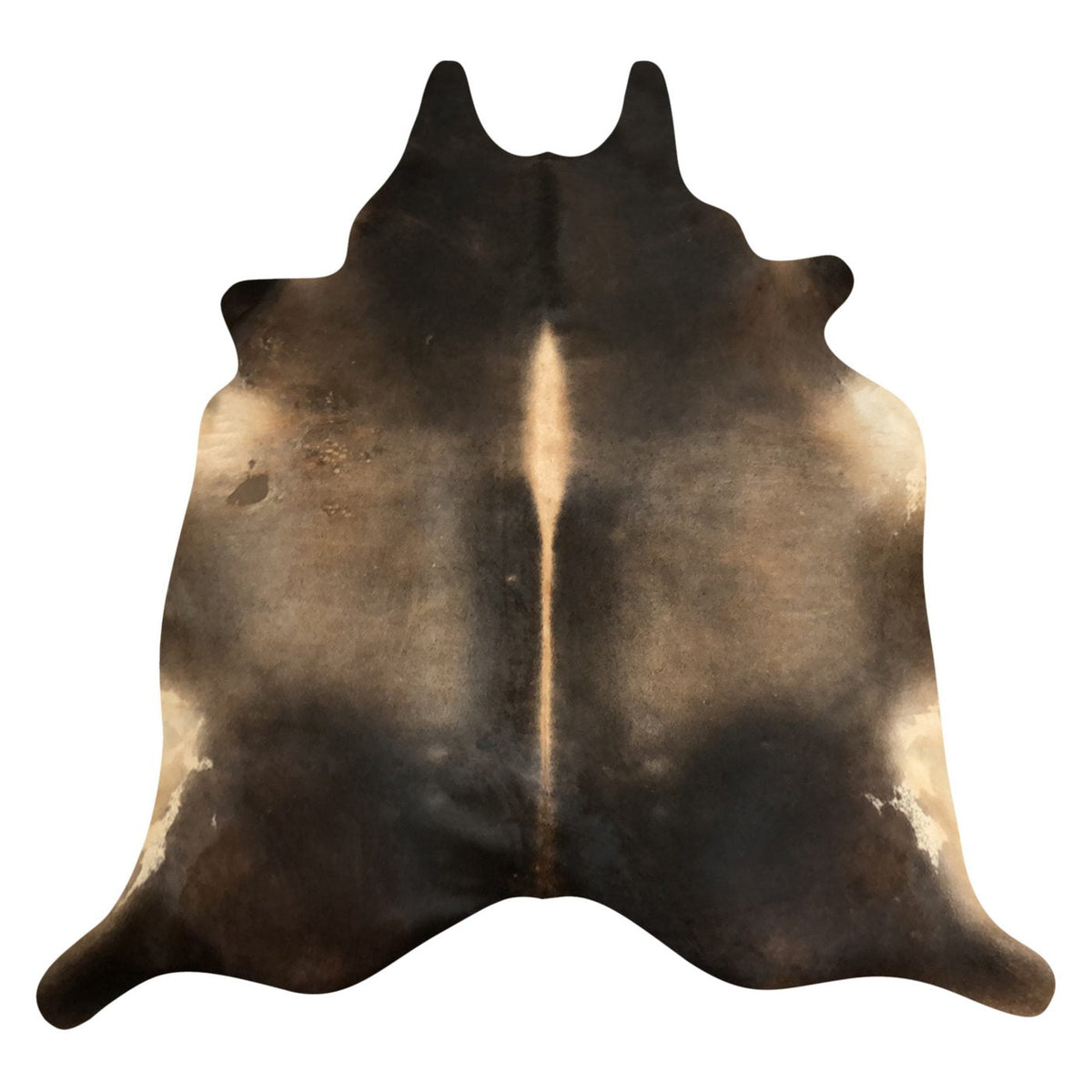 Natural Brazilian Cowhide Rug - Espresso & Caramel
