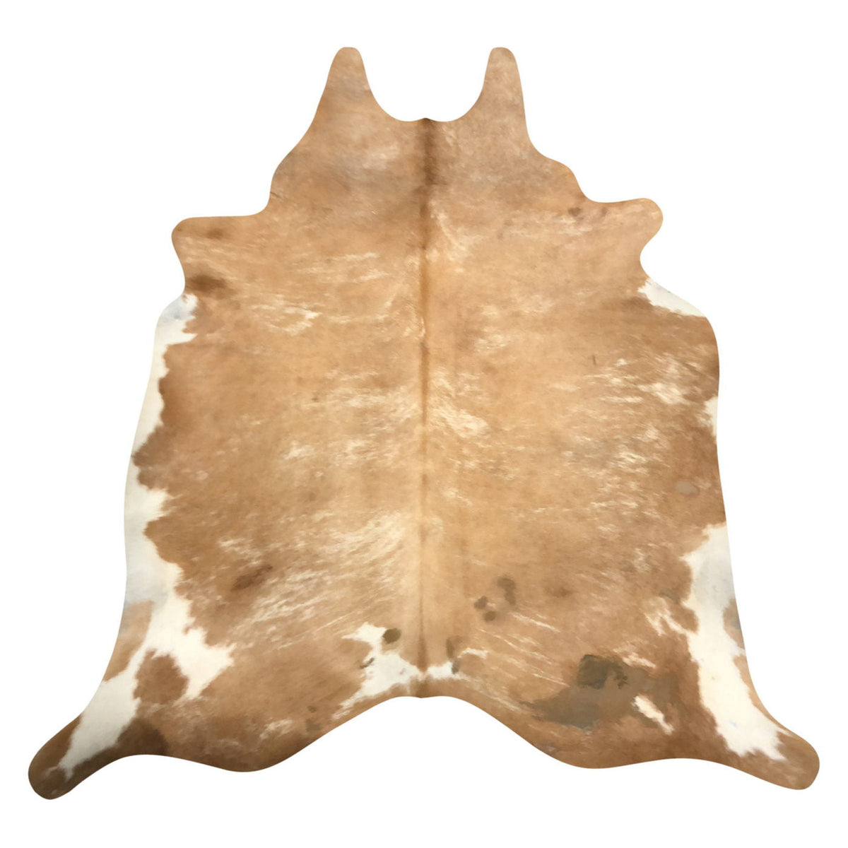 Natural Brazilian Cowhide Rug - Caramel & Ivory