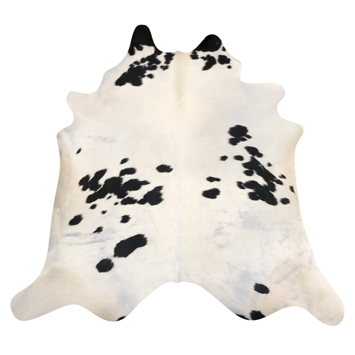 Natural Brazilian Cowhide Rug - Ivory & Espresso