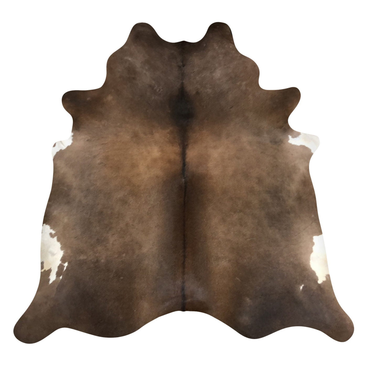 Natural Brazilian Cowhide Rug - Caramel, Chocolate & Ivory