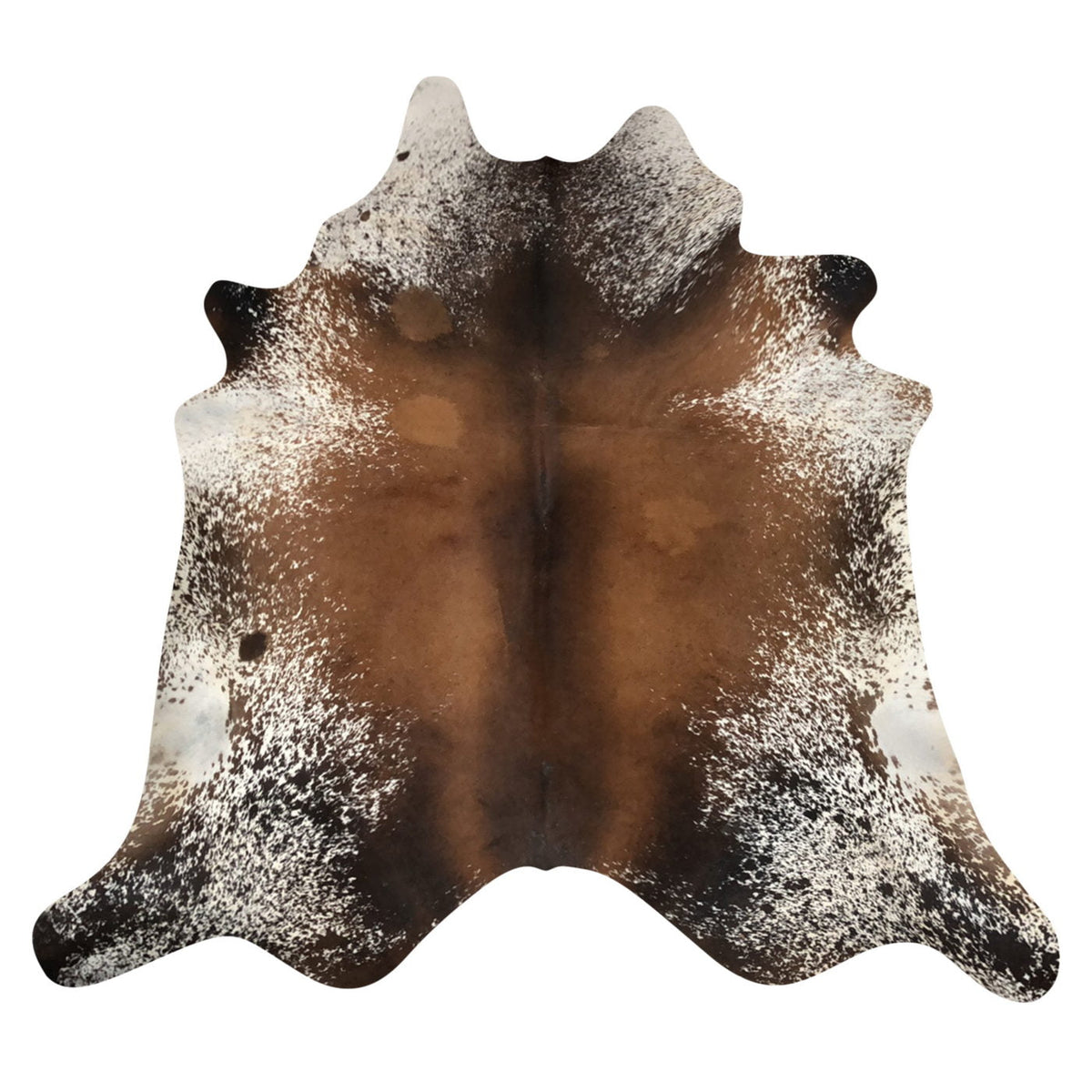 Natural Brazilian Cowhide Rug - Mocha, Espresso & Ivory