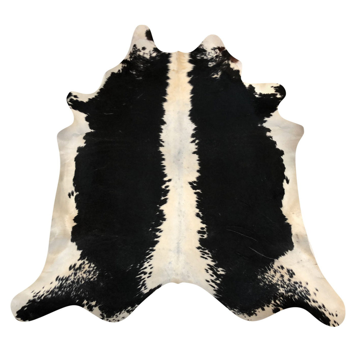 Natural Brazilian Cowhide Rug - Espresso & Ivory