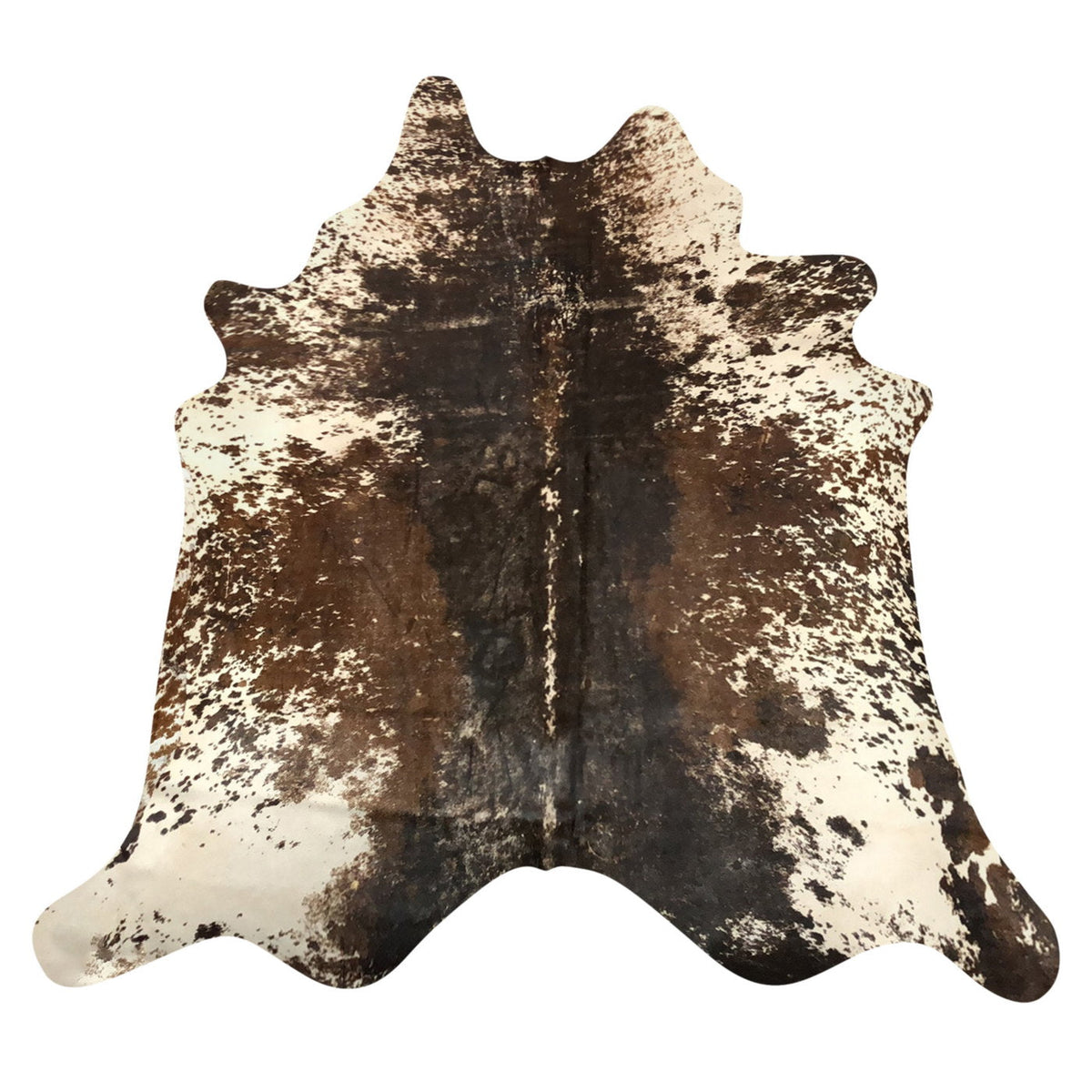 Natural Brazilian Cowhide Rug - Espresso, Chocolate & Ivory