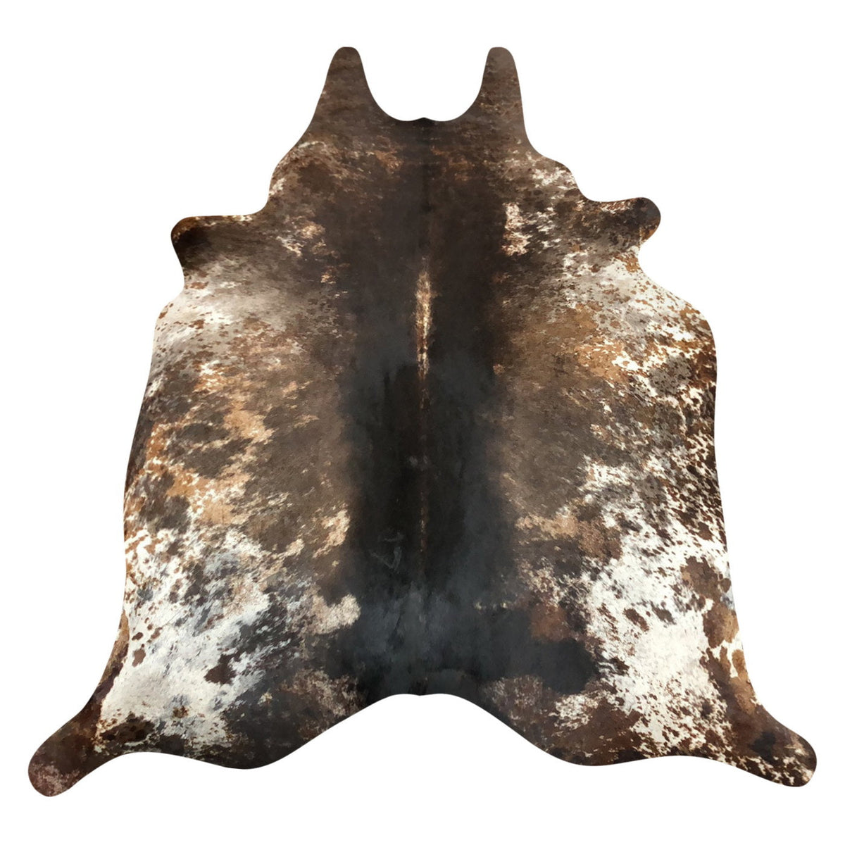 Natural Brazilian Cowhide Rug - Espresso, Chocolate & Ivory