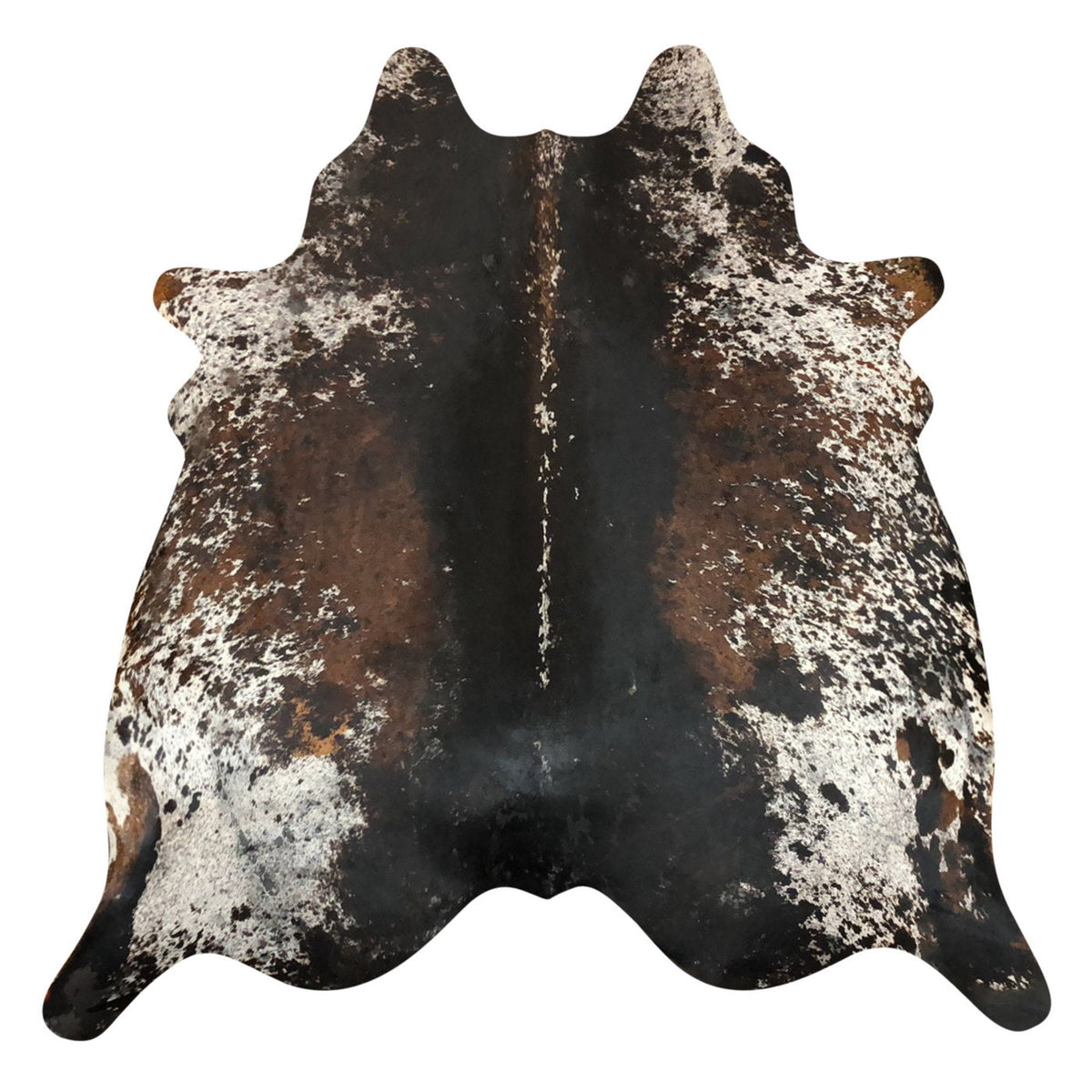 Natural Brazilian Cowhide Rug - Espresso, Ivory & Mocha
