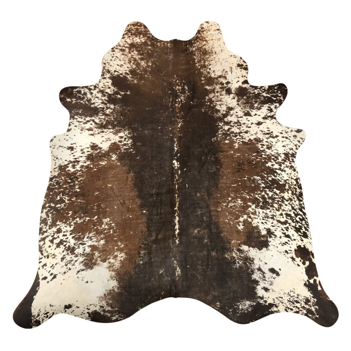 Natural Brazilian Cowhide Rug - Espresso, Ivory & Chocolate