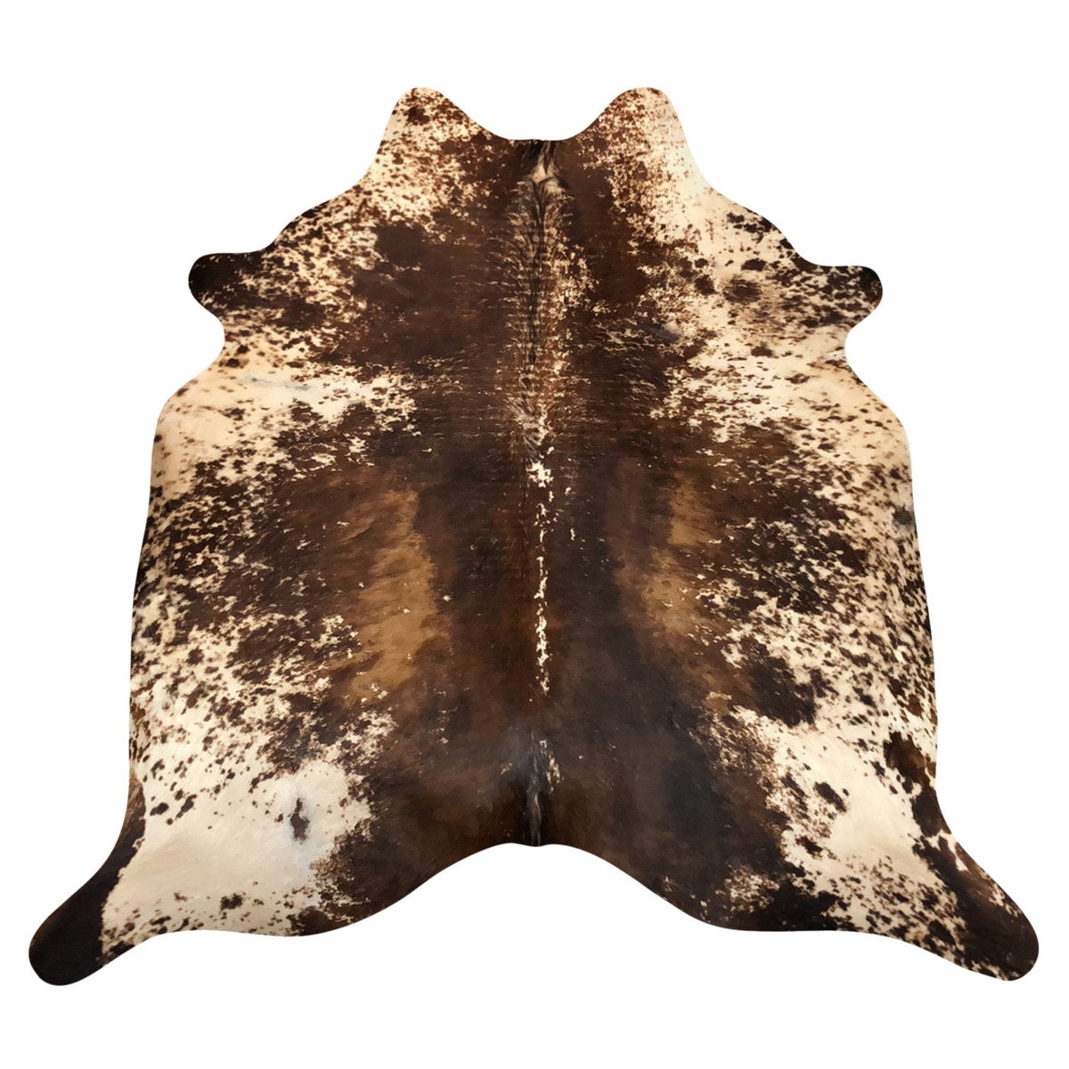 Natural Brazilian Cowhide Rug - Chocolate, Ivory & Caramel