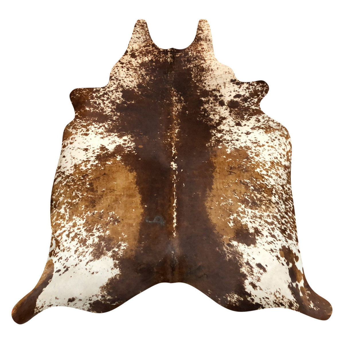 Natural Brazilian Cowhide Rug - Chocolate, Ivory & Caramel