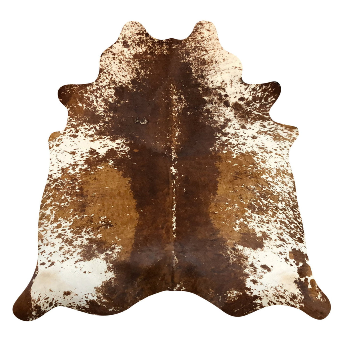 Natural Brazilian Cowhide Rug - Chocolate, Ivory & Caramel