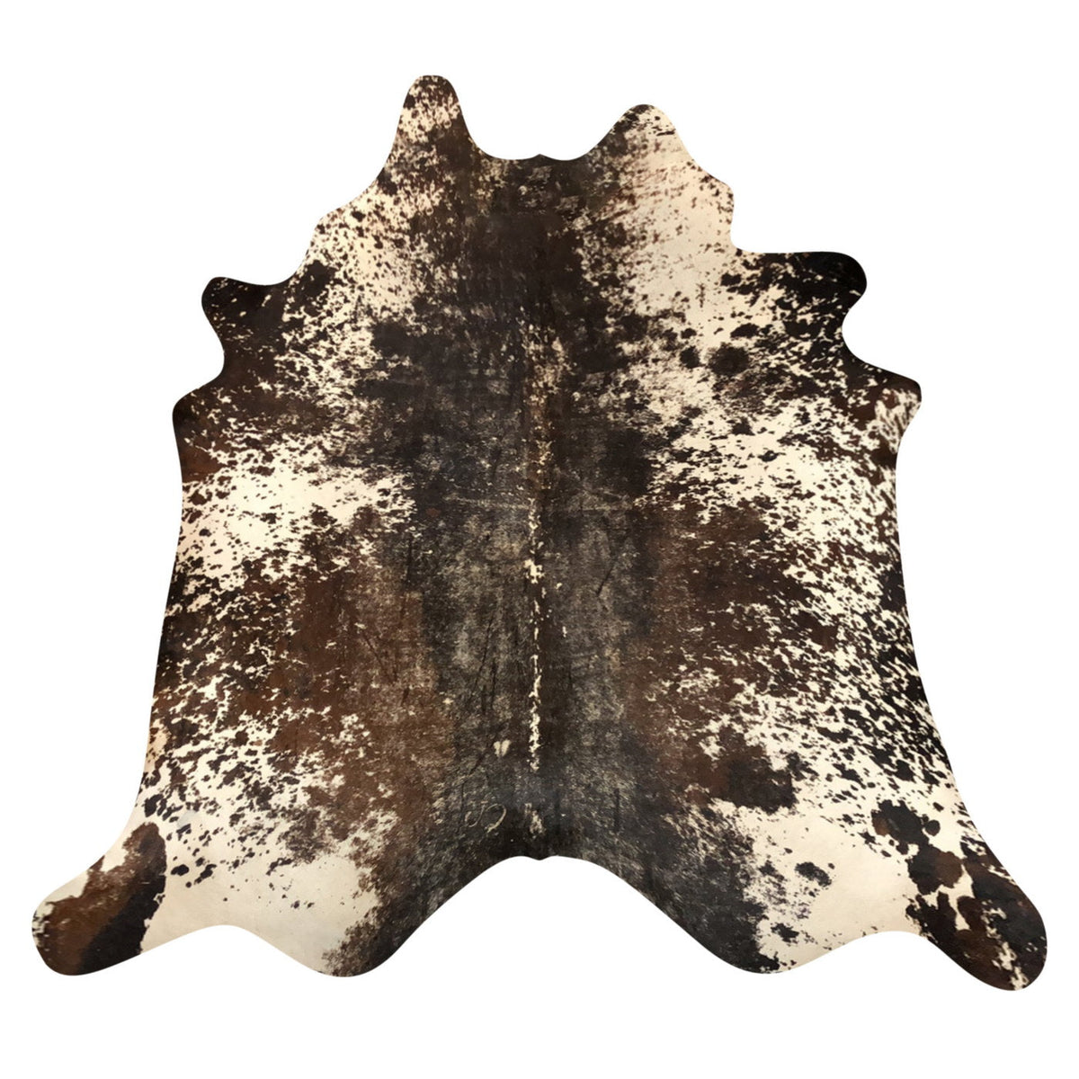 Natural Brazilian Cowhide Rug - Espresso, Ivory & Chocolate