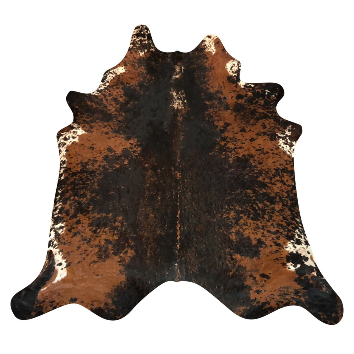 Natural Brazilian Cowhide Rug - Espresso, Mocha & Ivory