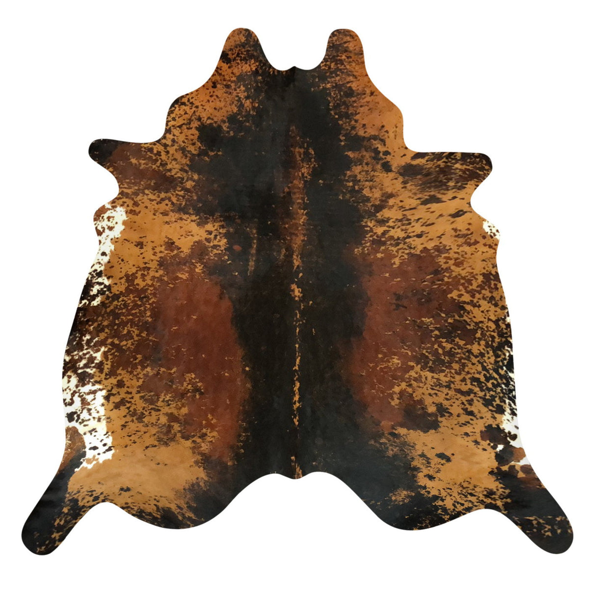 Natural Brazilian Cowhide Rug - Espresso, Caramel & Mocha