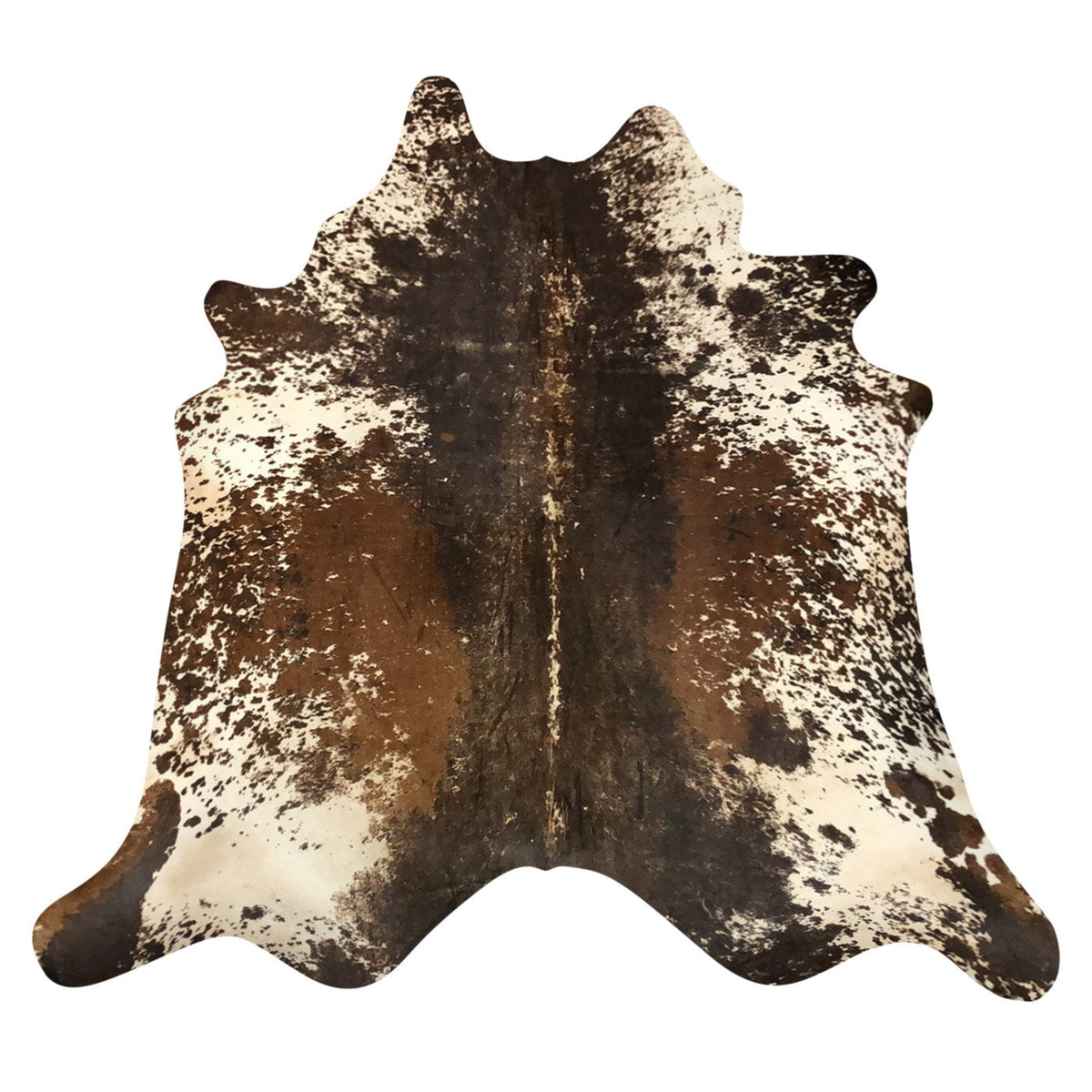 Natural Brazilian Cowhide Rug - Espresso, Ivory & Mocha