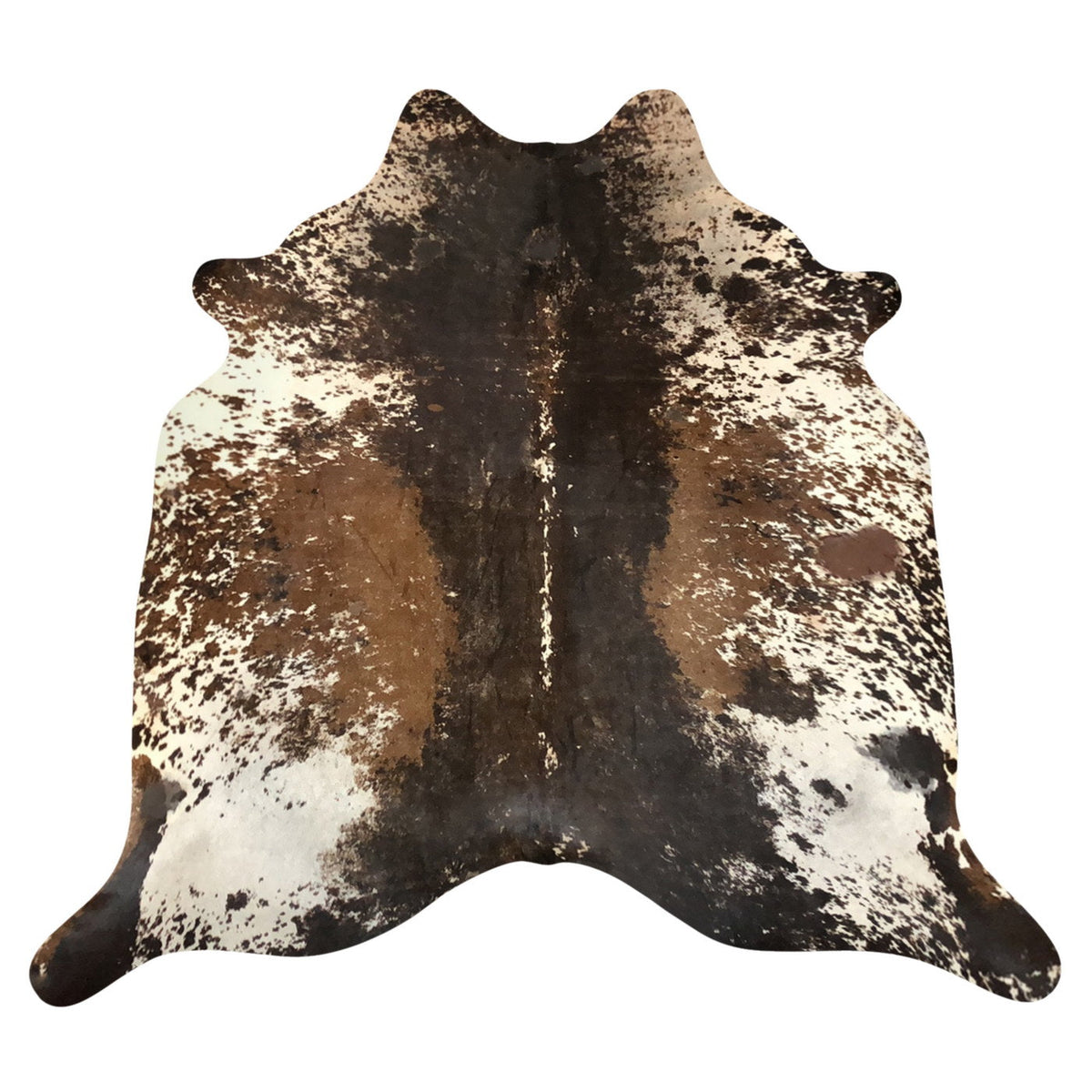 Natural Brazilian Cowhide Rug - Espresso, Ivory & Mocha