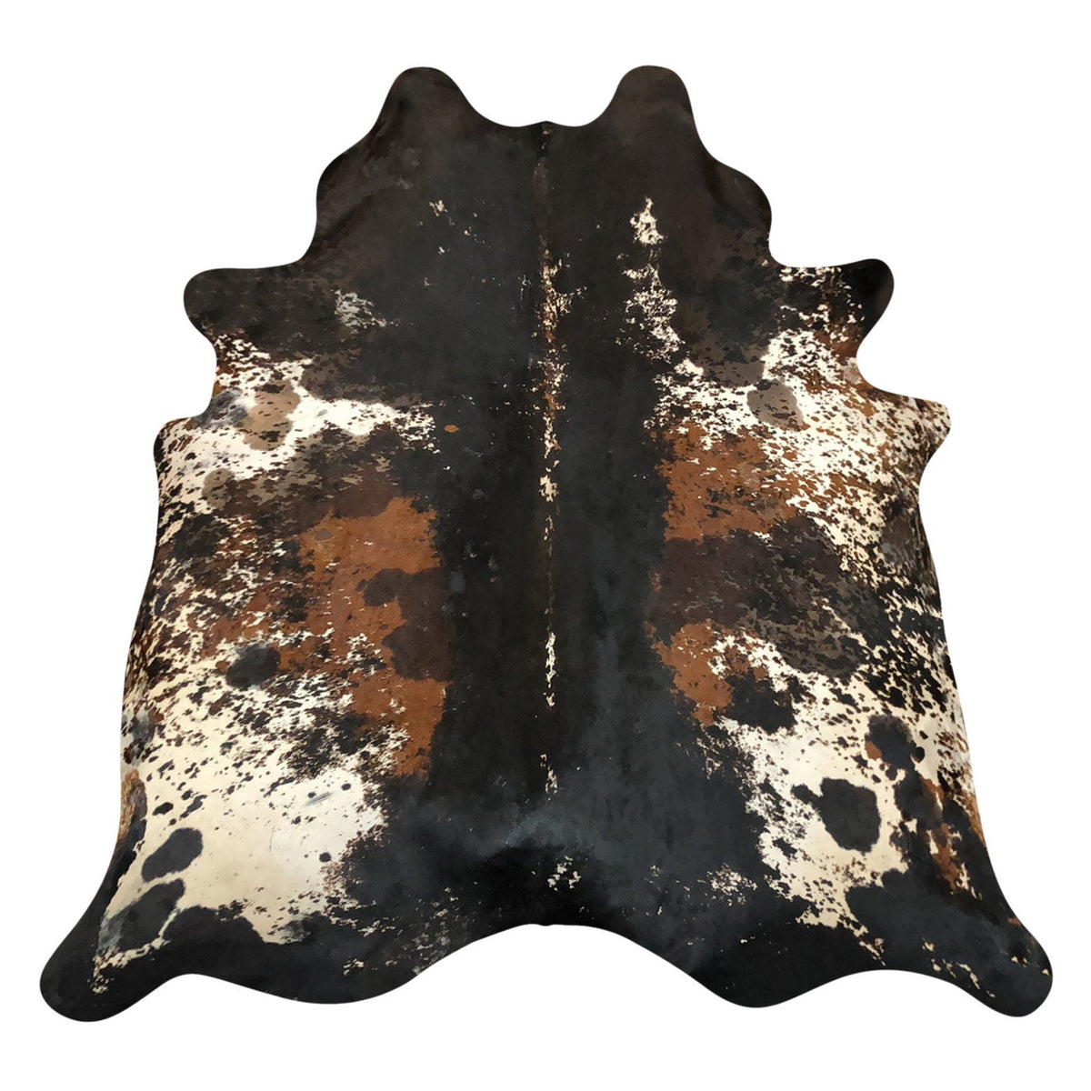 Natural Brazilian Cowhide Rug - Espresso, Ivory & Mocha