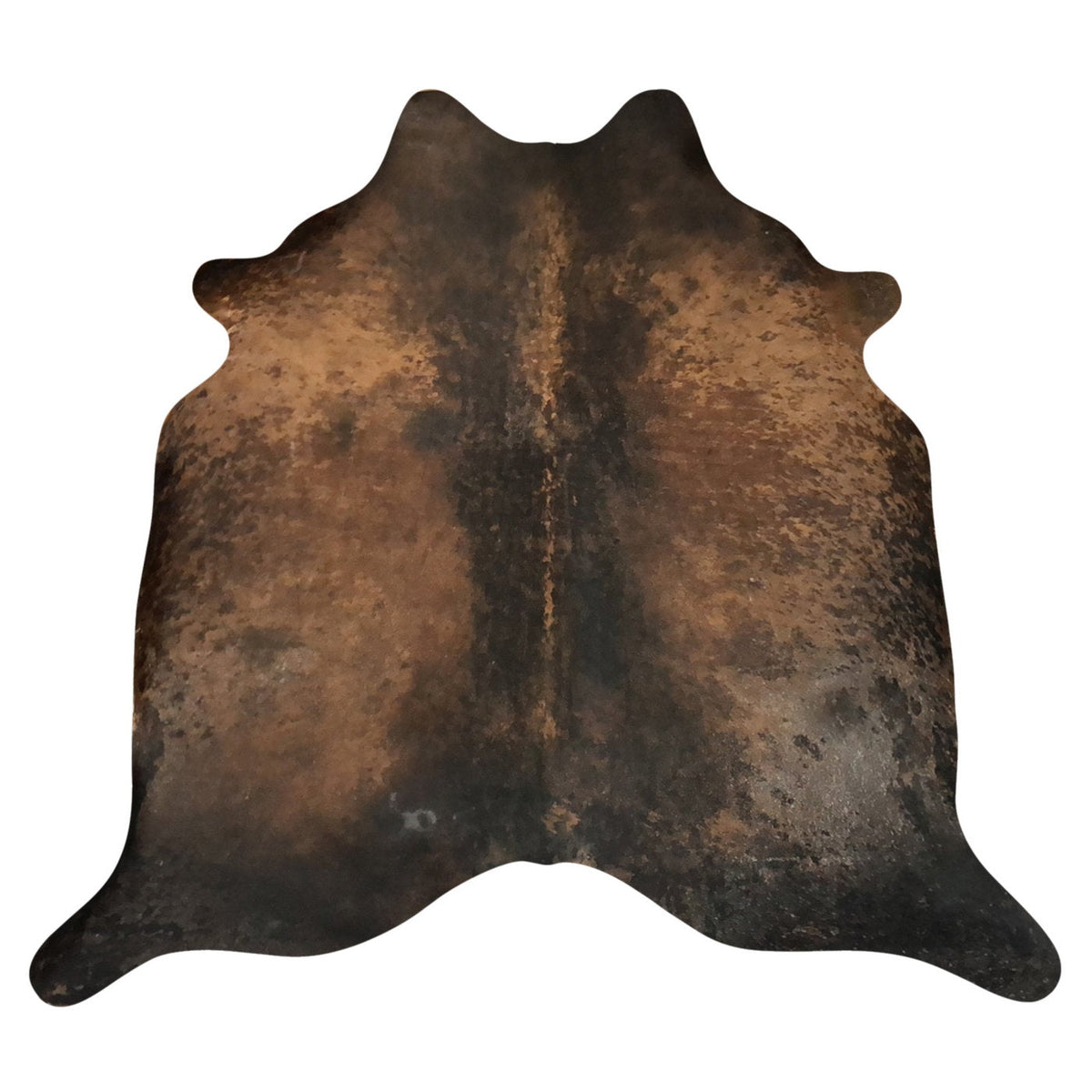 Natural Brazilian Cowhide Rug - Caramel & Espresso
