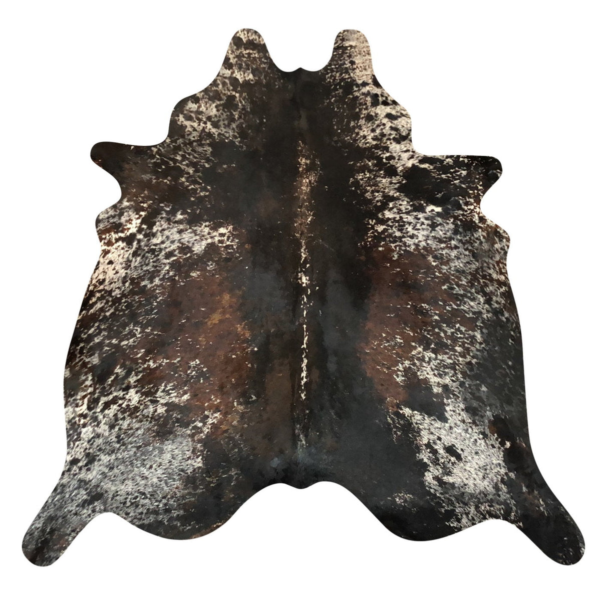 Natural Brazilian Cowhide Rug - Espresso, Mocha & Ivory