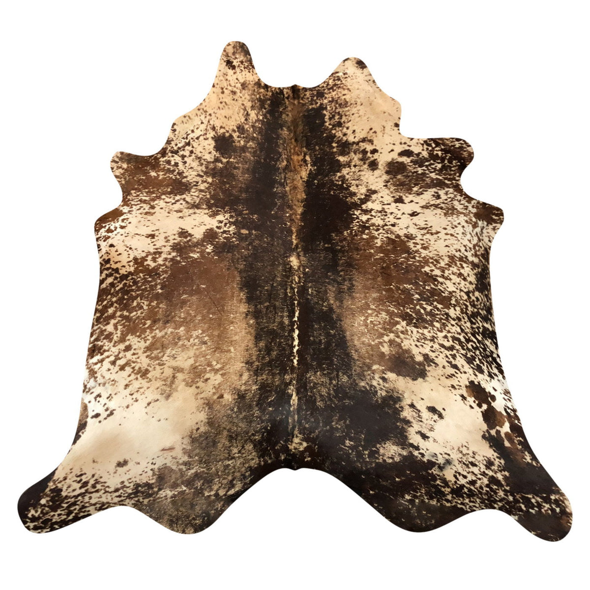Natural Brazilian Cowhide Rug - Espresso, Ivory & Mocha