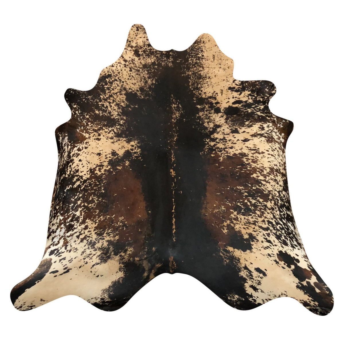 Natural Brazilian Cowhide Rug - Espresso, Beige & Mocha