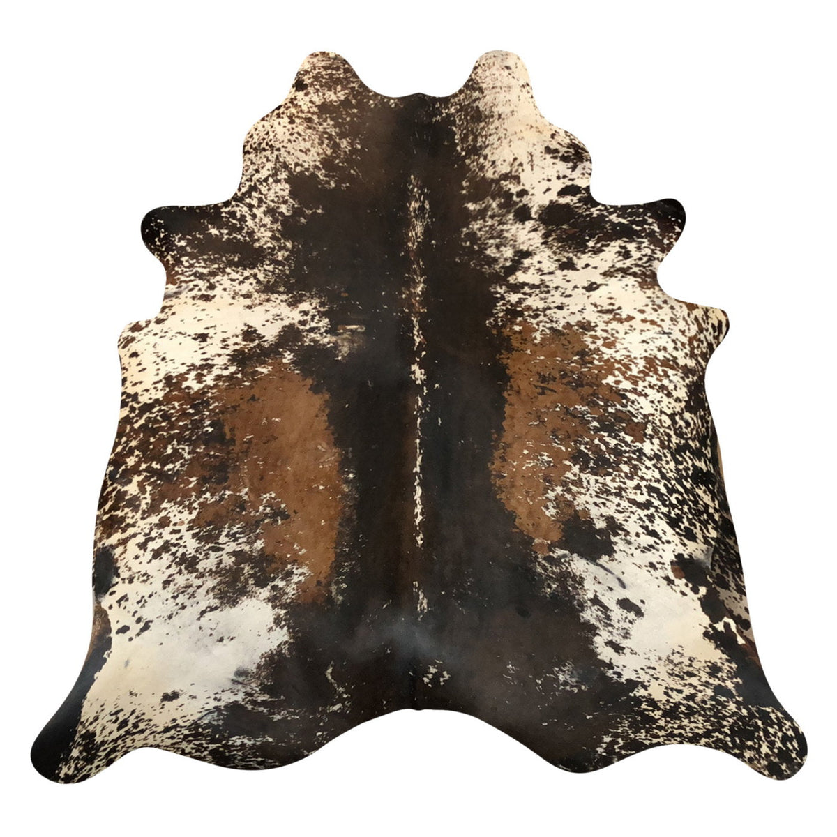 Natural Brazilian Cowhide Rug - Espresso, Ivory & Mocha