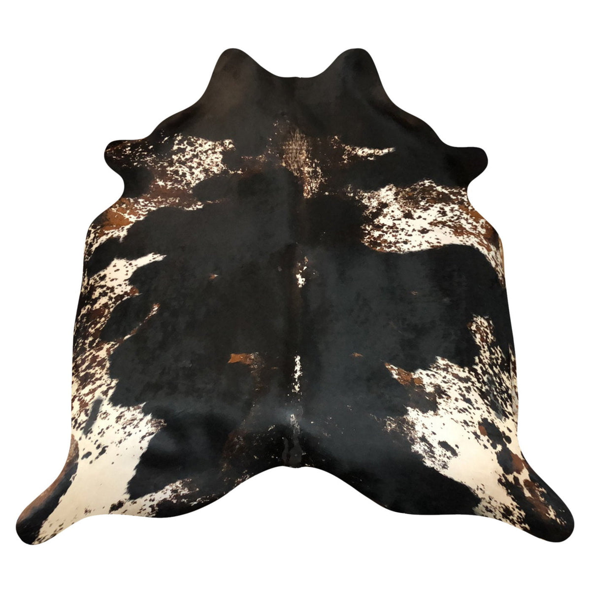 Natural Brazilian Cowhide Rug - Espresso, Ivory & Mocha