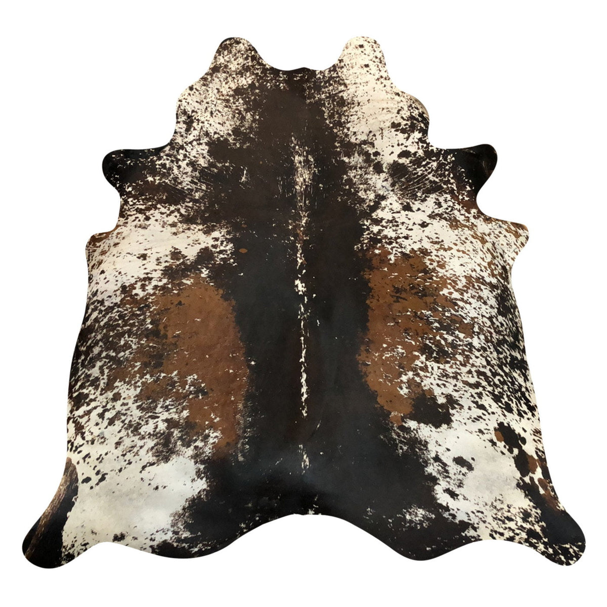 Natural Brazilian Cowhide Rug - Espresso, Ivory & Mocha