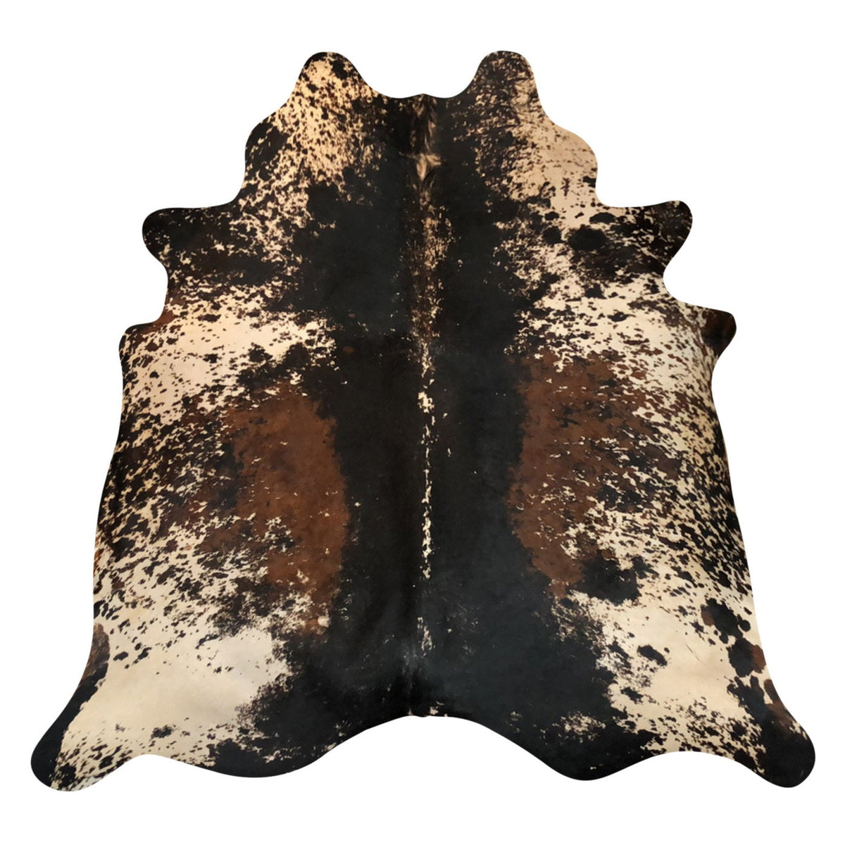 Natural Brazilian Cowhide Rug - Espresso, Ivory & Mocha