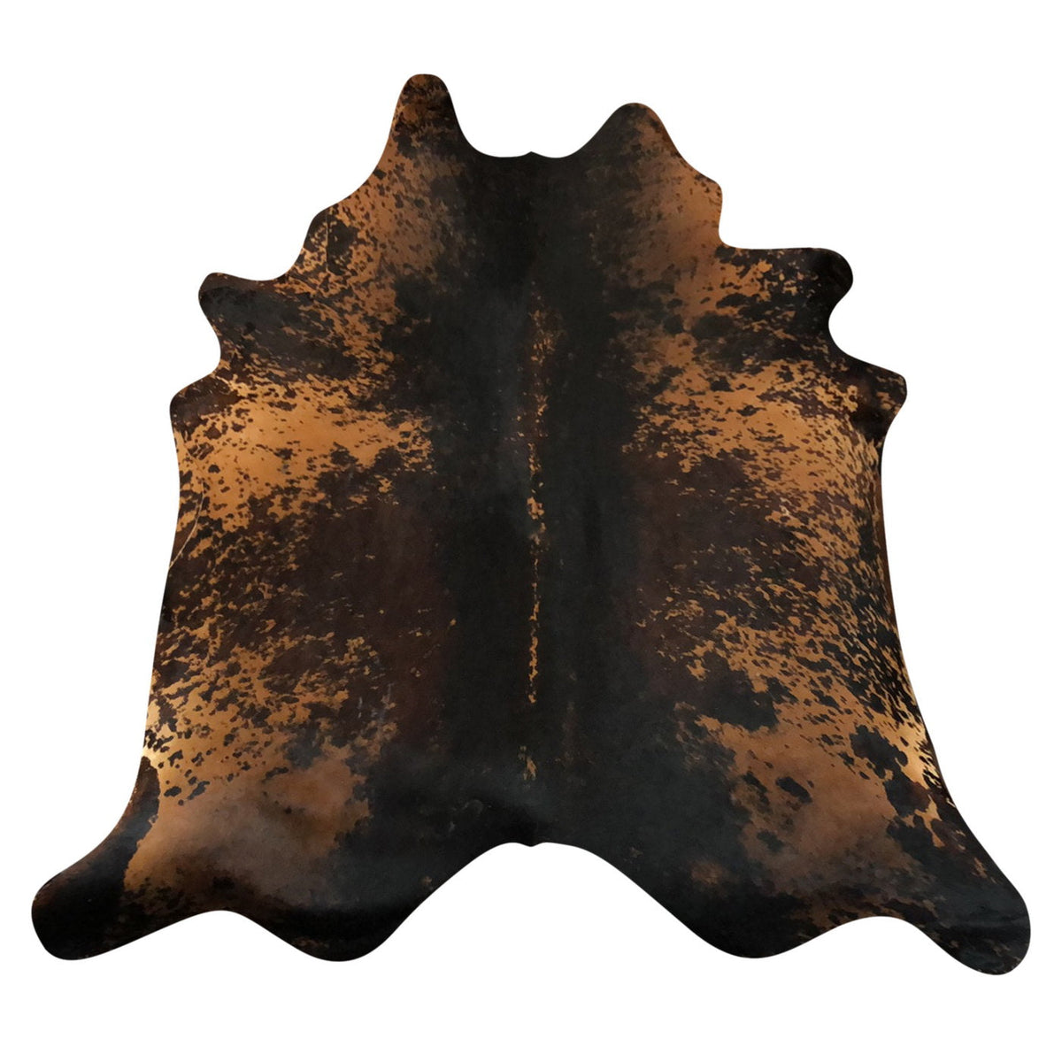 Natural Brazilian Cowhide Rug - Espresso & Caramel