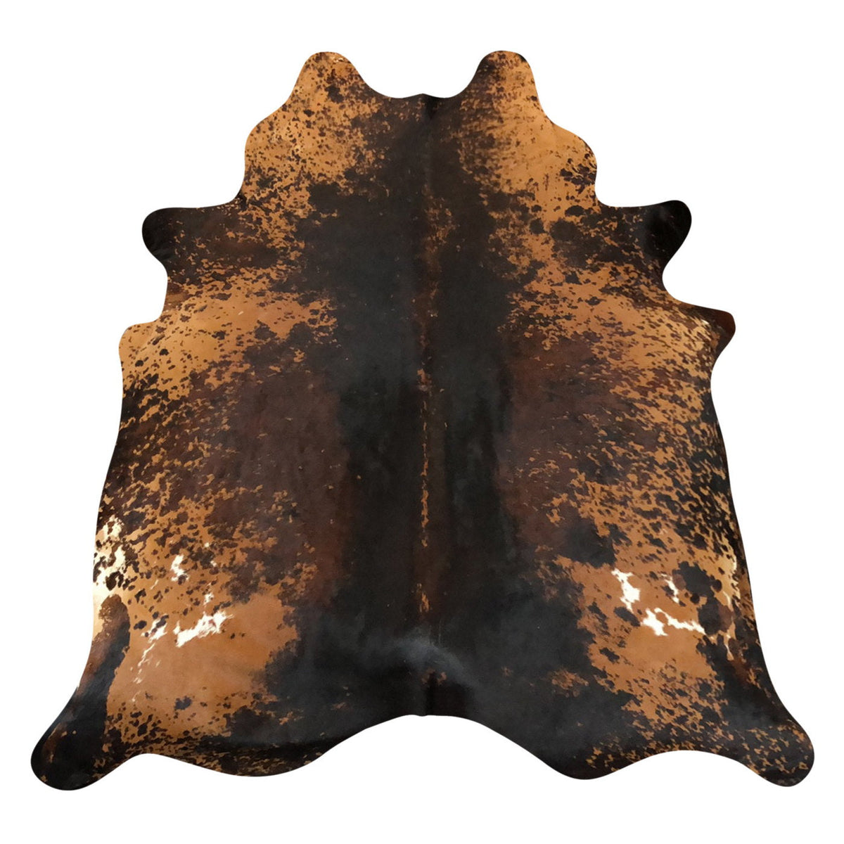 Natural Brazilian Cowhide Rug - Espresso, Caramel & Ivory