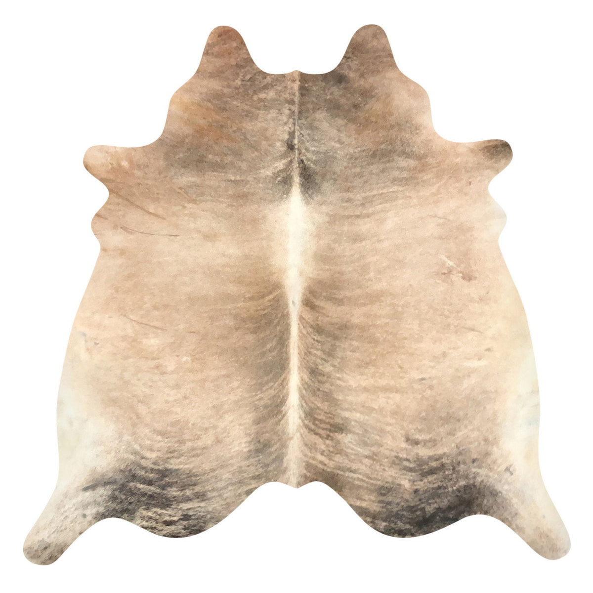 Natural Brazilian Cowhide Rug - Caramel, Taupe & Ivory