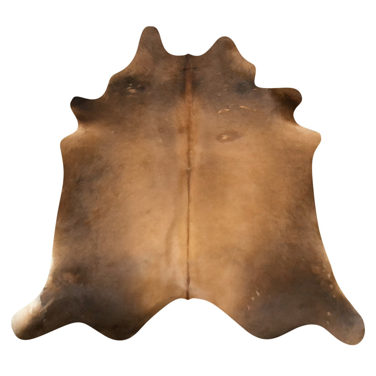 Natural Brazilian Cowhide Rug - Caramel, Chocolate & Ivory