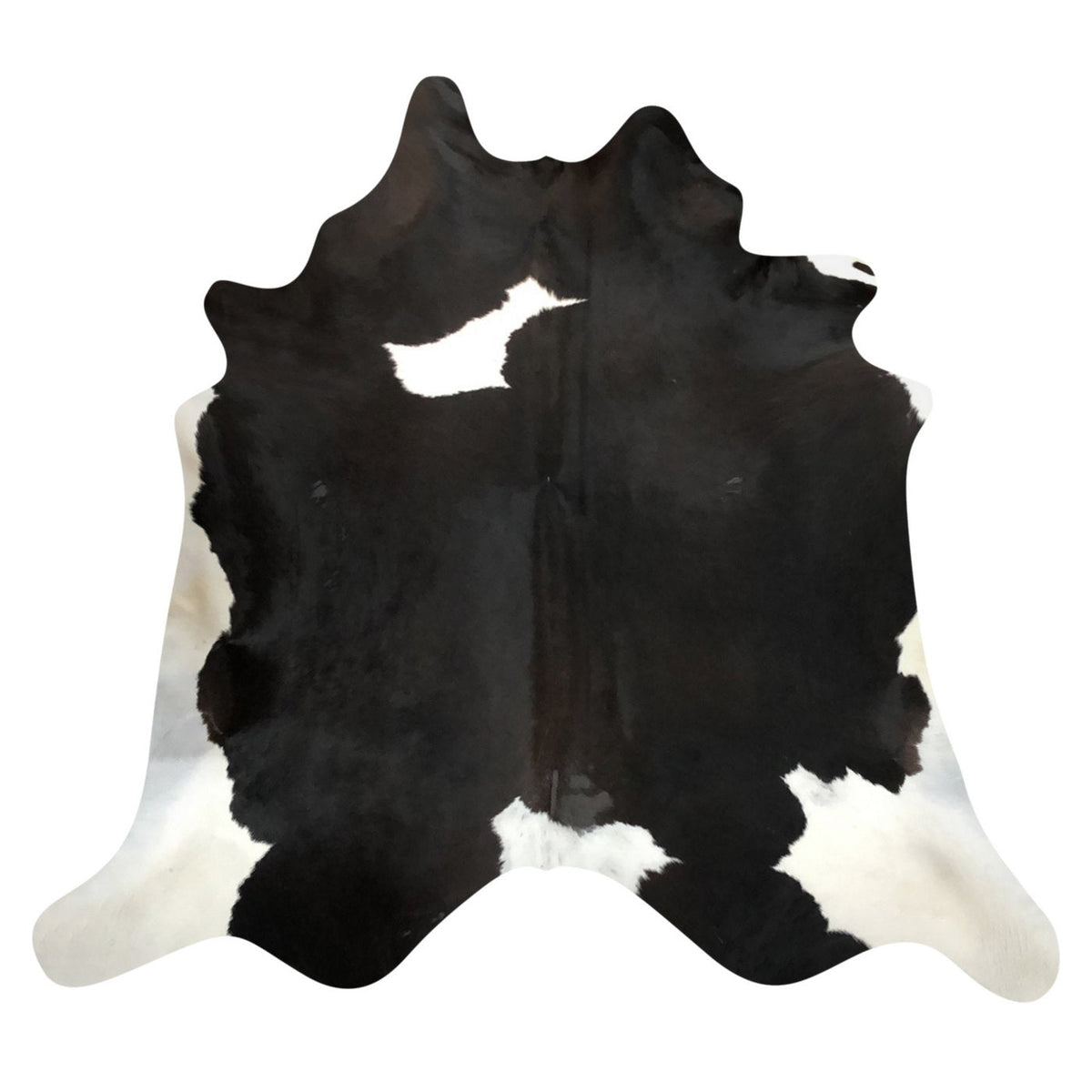 Natural Brazilian Cowhide Rug - Espresso & Ivory