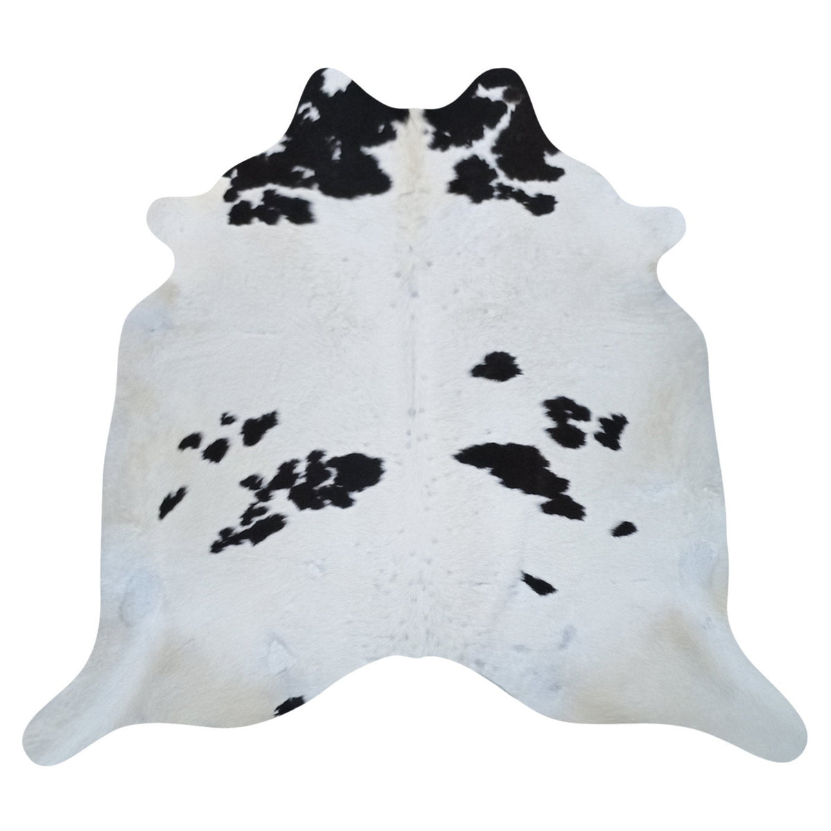 Natural Brazilian Cowhide Rug - Ivory & Espresso