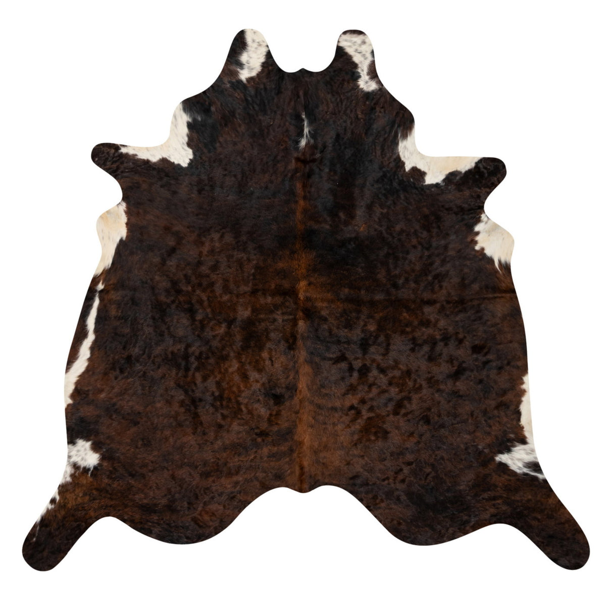 Natural Brazilian Cowhide Rug - Espresso, Chocolate & Ivory
