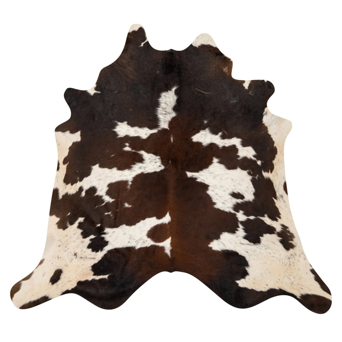 Natural Brazilian Cowhide Rug - Chocolate & Ivory