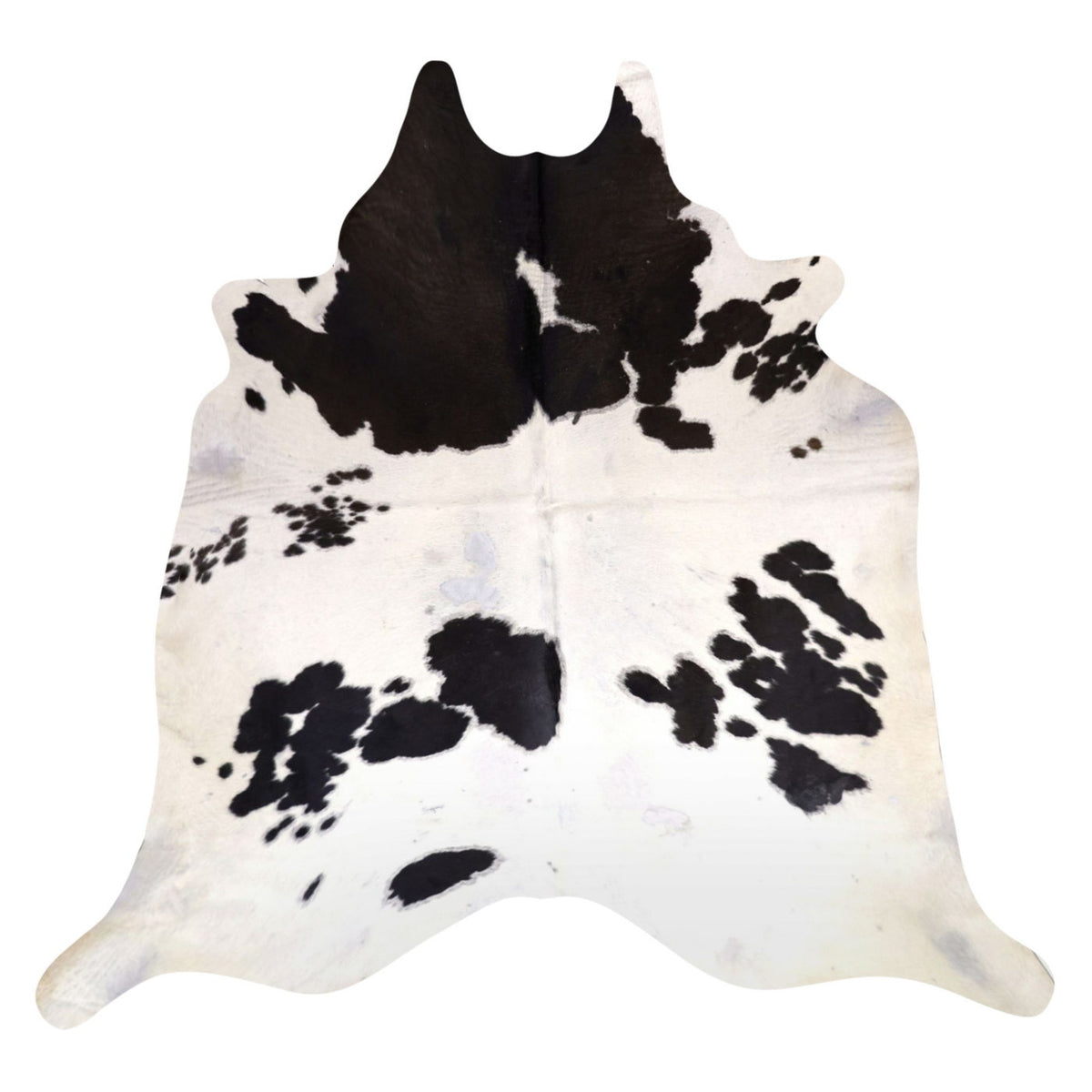 Natural Brazilian Cowhide Rug - Ivory & Espresso