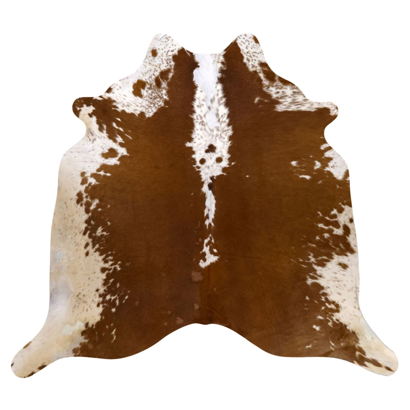 Natural Brazilian Cowhide Rug - Chocolate & Ivory