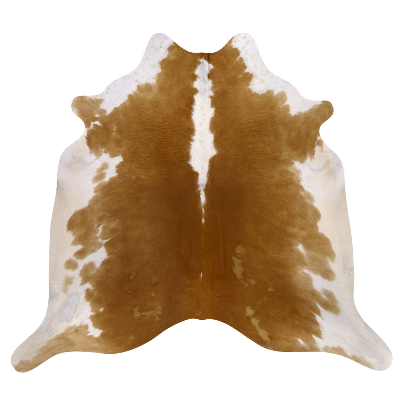 Natural Brazilian Cowhide Rug - Caramel & Ivory