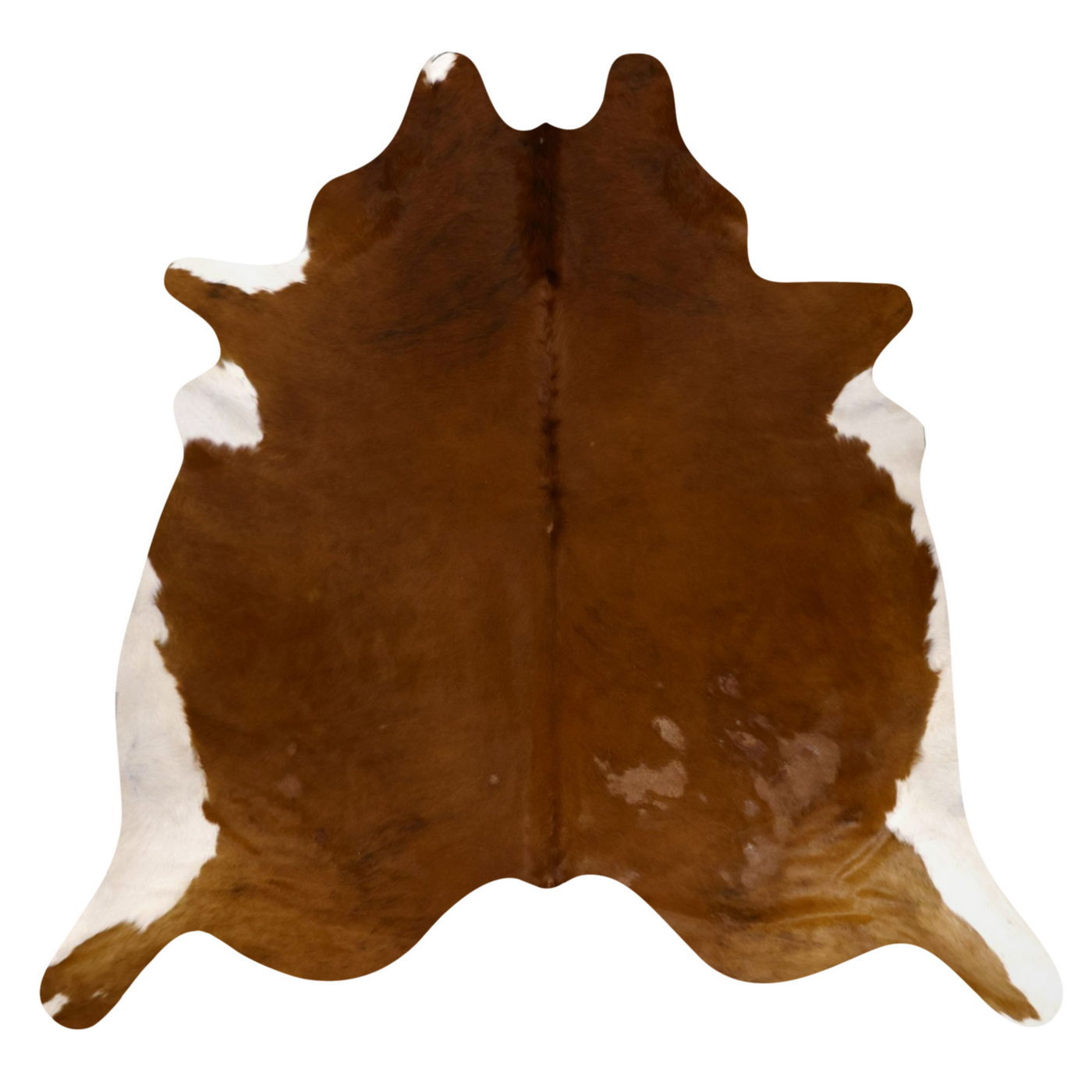 Natural Brazilian Cowhide Rug - Chocolate & Ivory