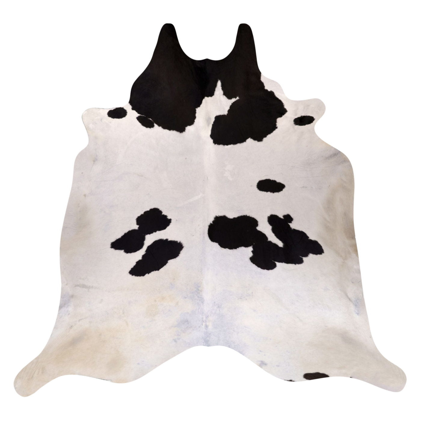 Natural Brazilian Cowhide Rug - Ivory & Espresso