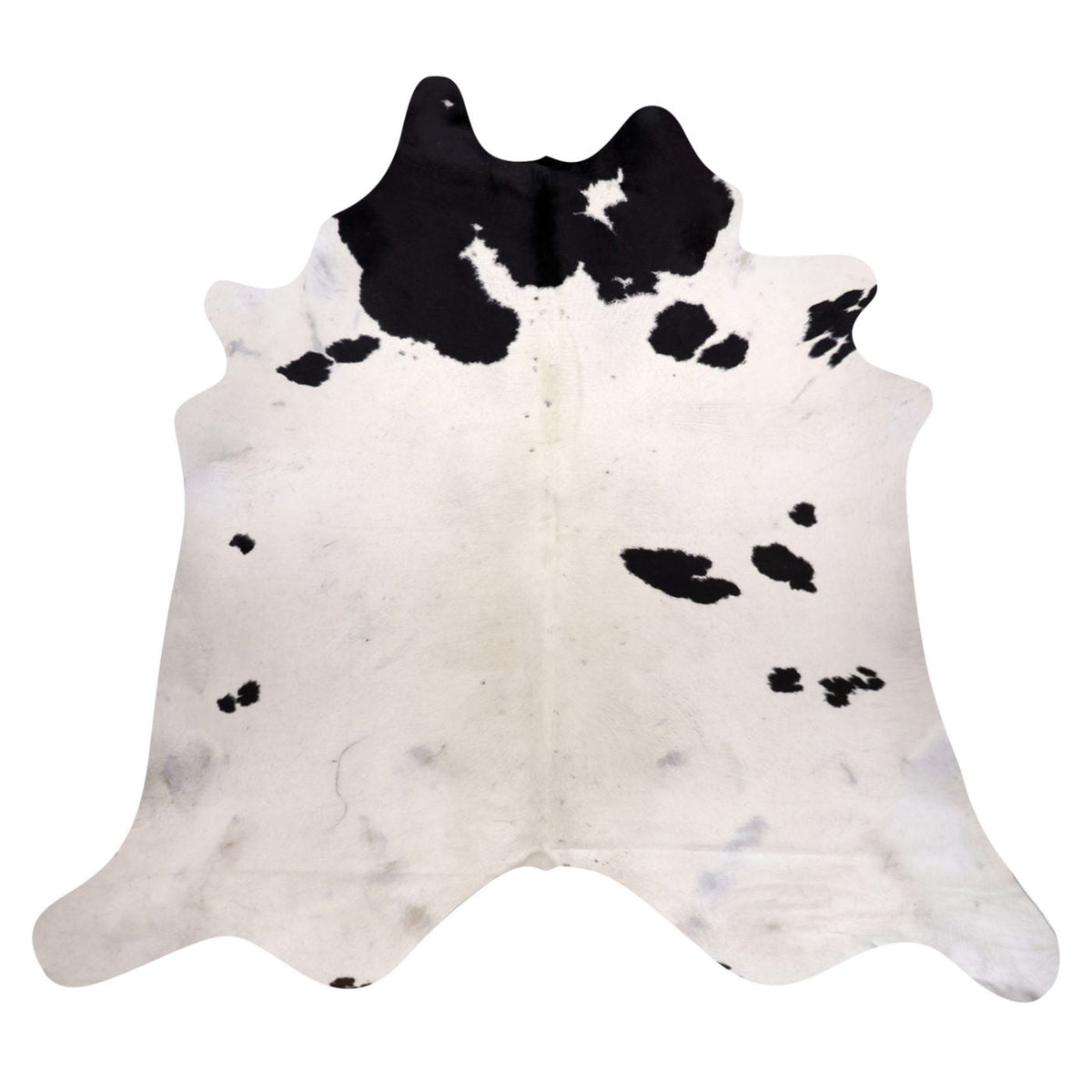 Natural Brazilian Cowhide Rug - Ivory & Espresso