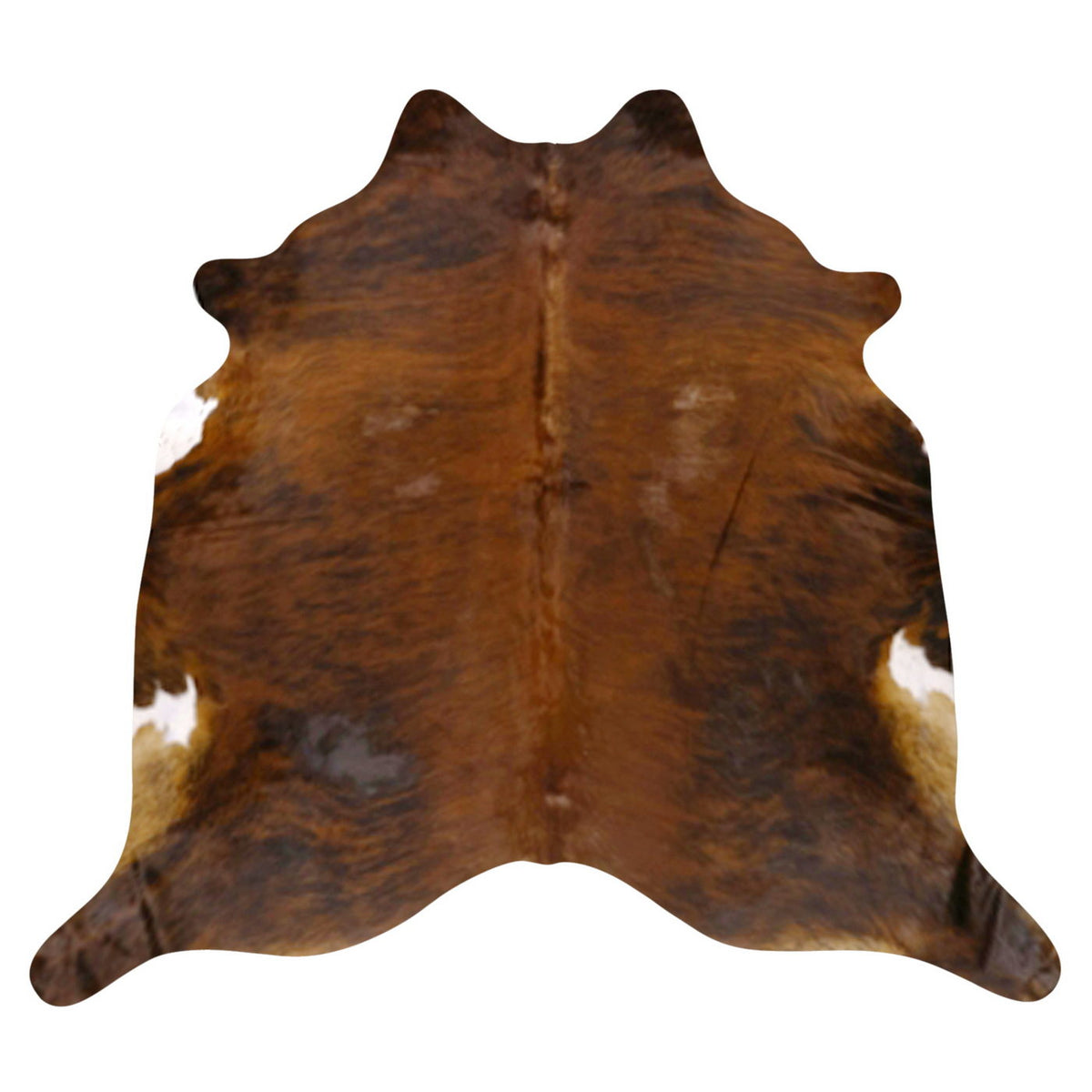 Natural Brazilian Cowhide Rug - Caramel, Espresso & Ivory