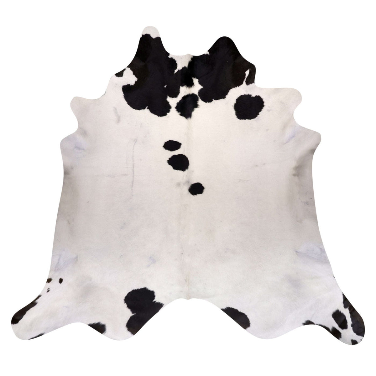 Natural Brazilian Cowhide Rug - Ivory & Espresso