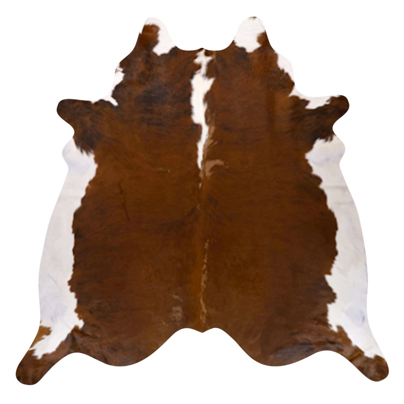 Natural Brazilian Cowhide Rug - Chocolate & Ivory