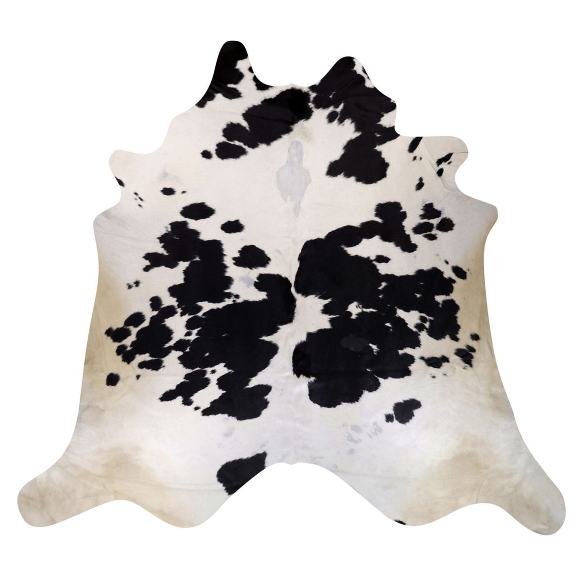 Natural Brazilian Cowhide Rug - Ivory & Espresso