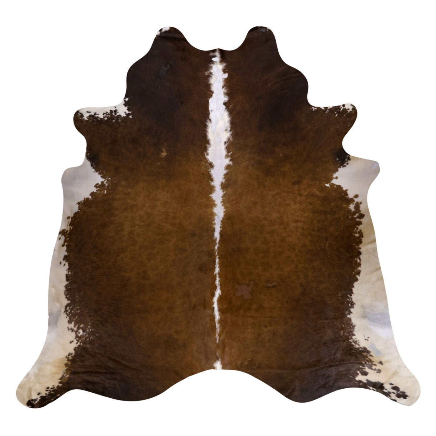 Natural Brazilian Cowhide Rug - Mocha & Ivory