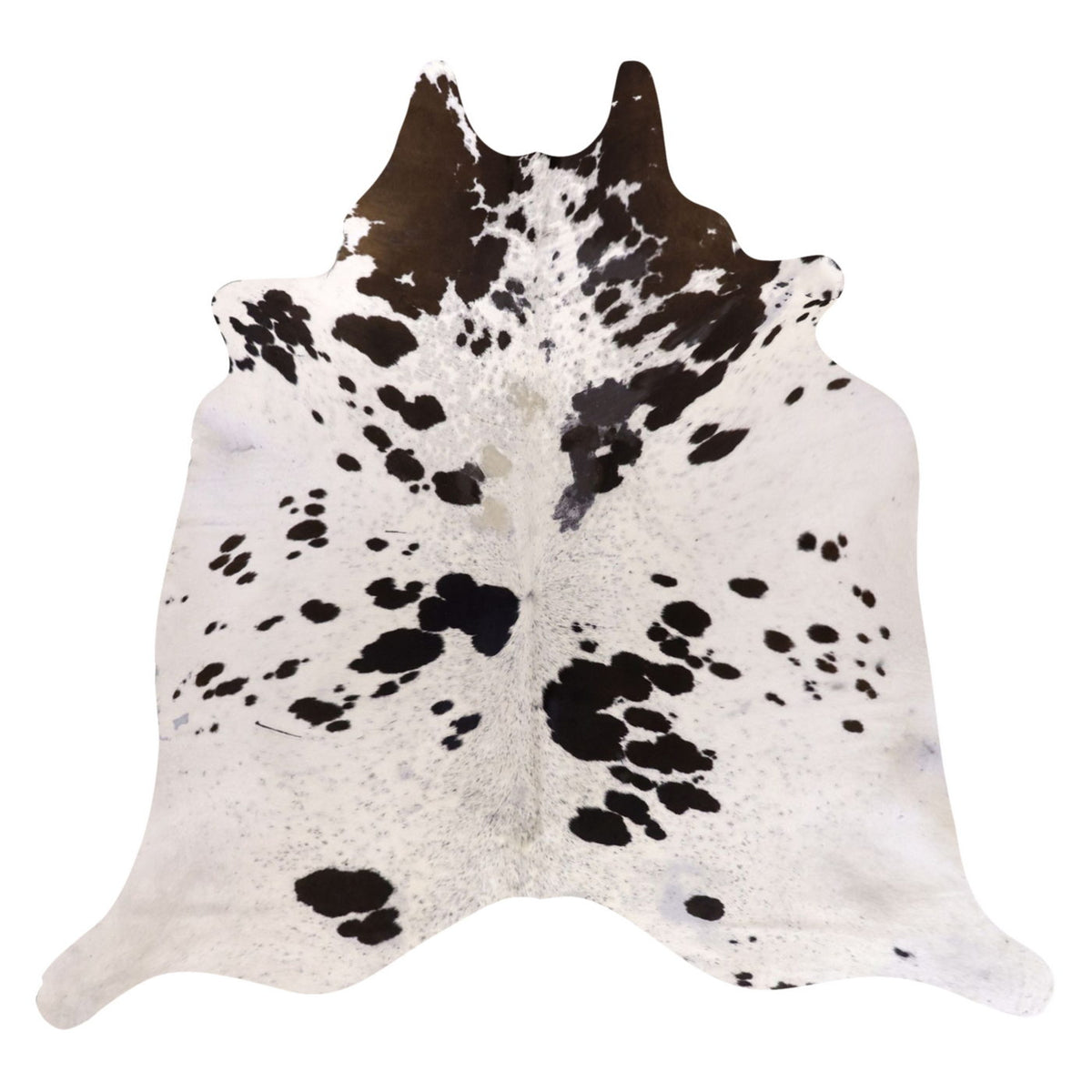 Natural Brazilian Cowhide Rug - Ivory & Espresso